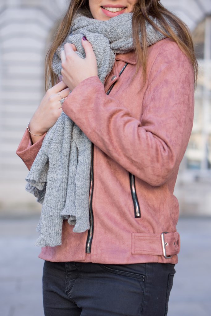 Blog mode Perfecto rose daim Morgane Pastel