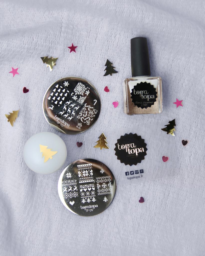 Stamping nail art de Noël