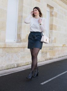 look jupe bleu canard