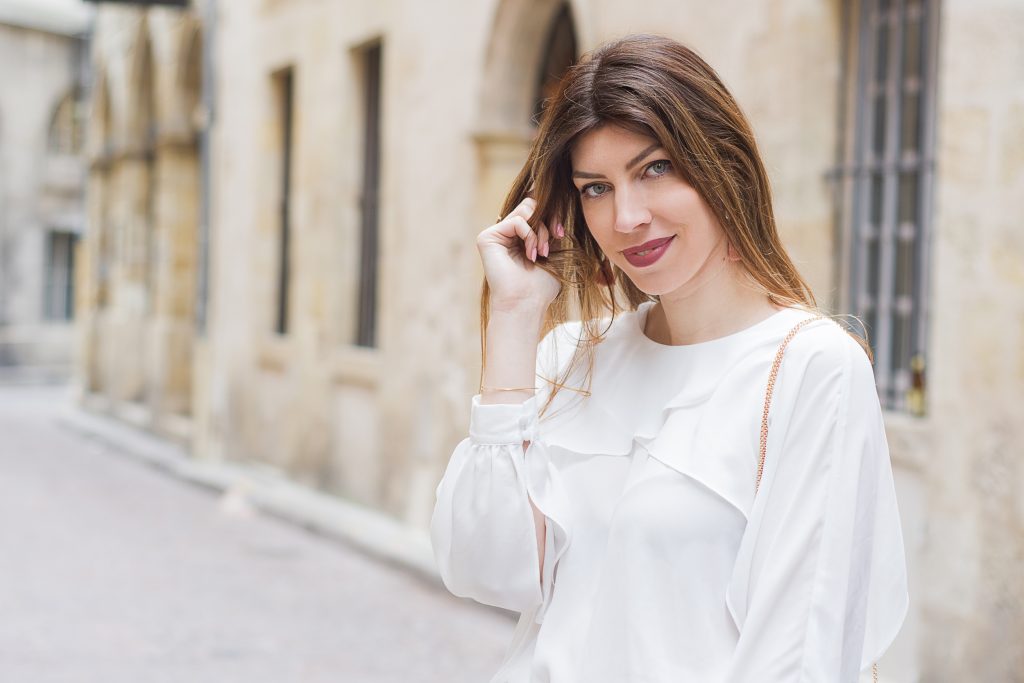 blouse cape croisée