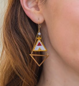 boucle doreilles tipi creatif perles