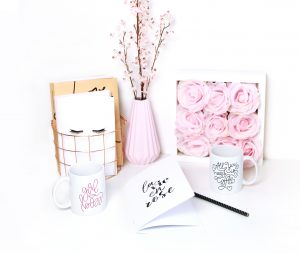 deco girl rose printemps