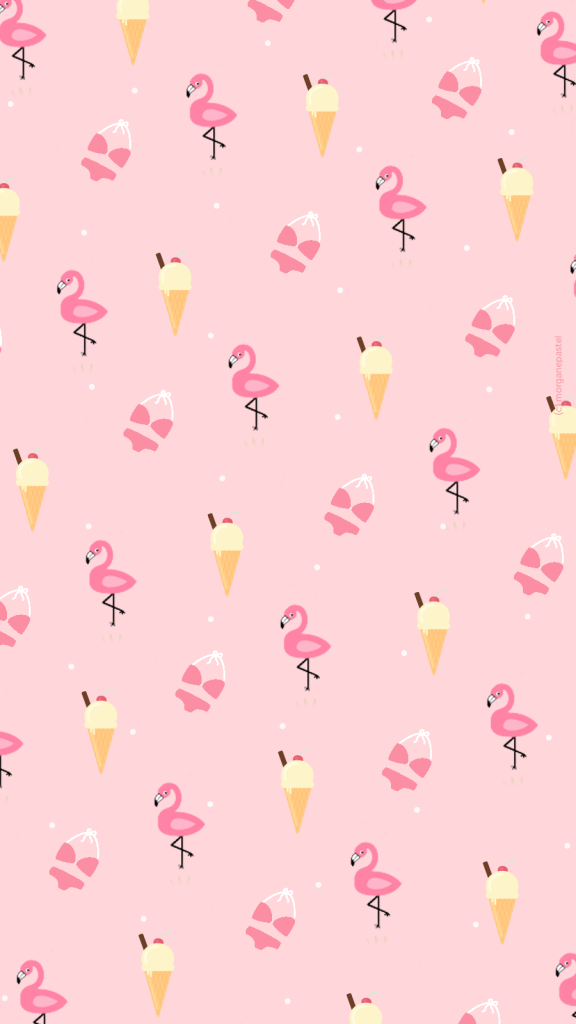 Wallpaper Glace Flamingo summer