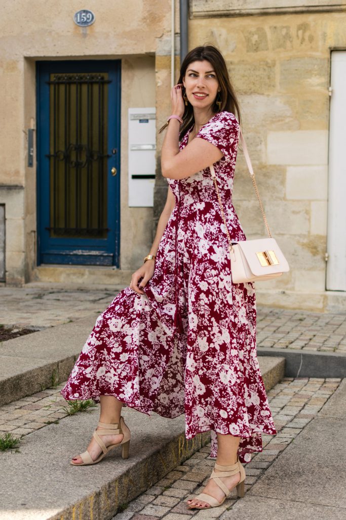 robe-longue-floral-rouge-shein