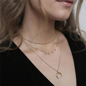 bijoux collier dore