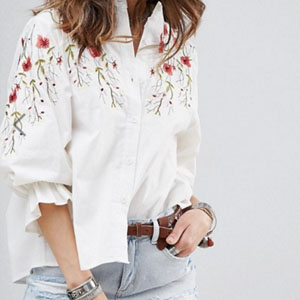 blouse broderie floral