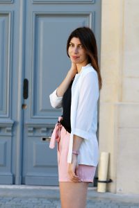 look casual short taille haute rose boohoo