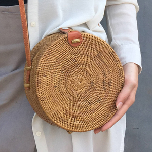 sac panier rond rotin etsy