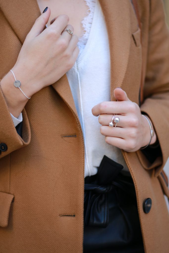 look outfit manteau camel