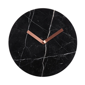 horloge marbre noir cuivre