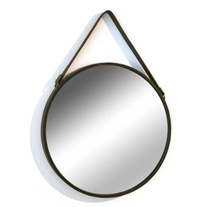 miroir rond noir