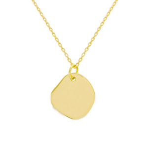 collier medaillon dore