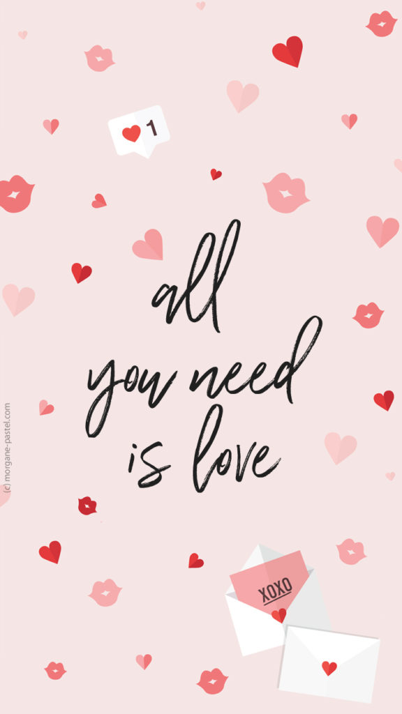 fond ecran fevrier all you need is love