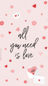 fond ecran fevrier all you need is love iphone