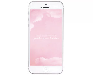 fond ecran iphone dream pink