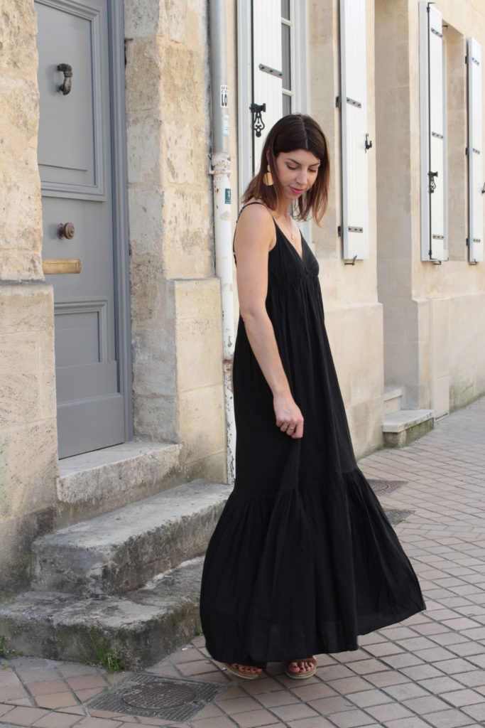 robe longue noir ete