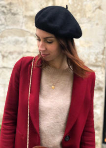 outfit beret noir femme