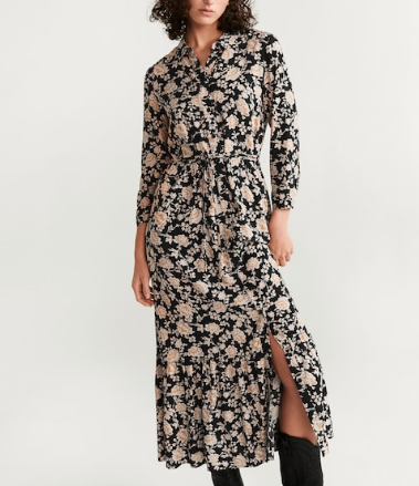 robe longue fleurs mango