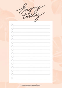 to do list-enjoy today