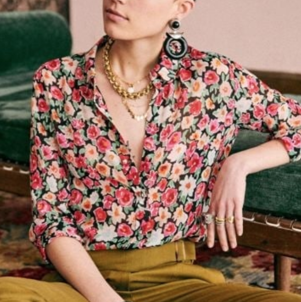 Chemisier sezane fleuri outlet
