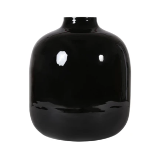 vase noir laque