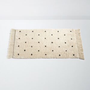 tapis de bain pois noir