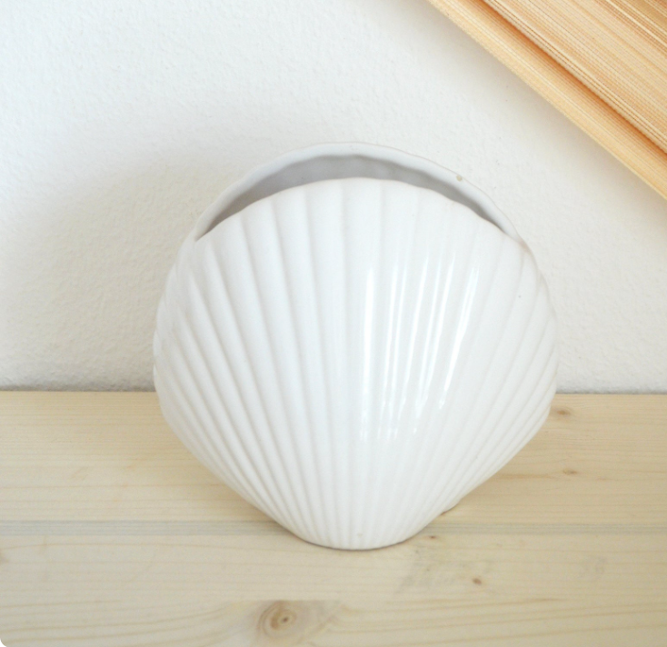 vase blanc coquillage