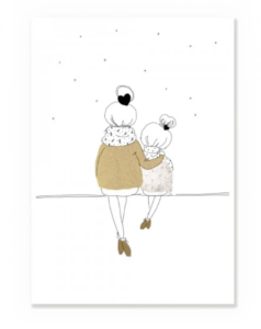 Affiche Love Mum And Girl Winter