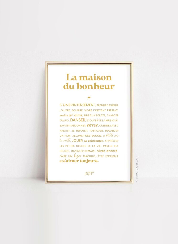 affiche la maison du bonheur