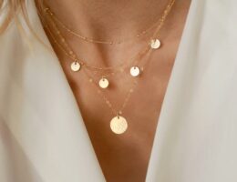 collier mini disques pampilles
